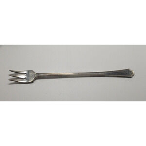 Oneida Silverplate Silverware Puritan Pattern Cold Meat Small Serving Fork